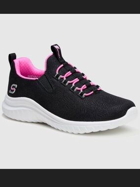 Kids Skechers Black Slip-On